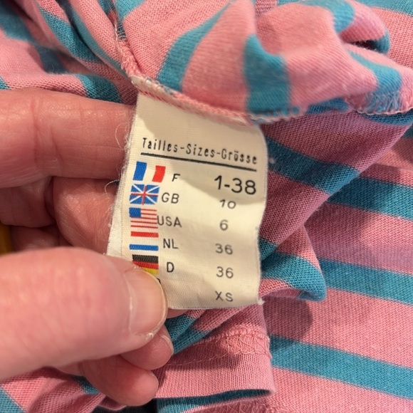 Saint James Striped Pink and Blue Women's Top. Size 6 - Picture 6 of 7